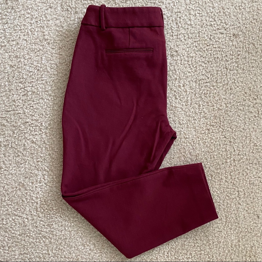 J. Crew Maroon Red Petite Dress Capri Wool Blend